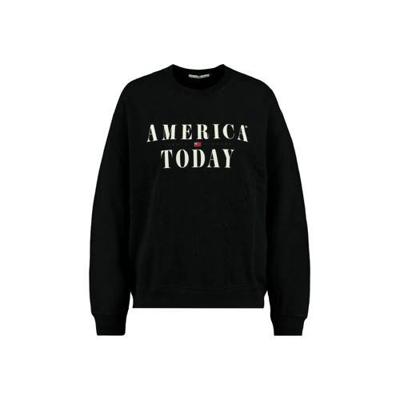 America Today sweater Stella met logo washed grey America Today sweater Stella met logo washed grey