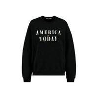 America Today sweater Stella met logo washed grey - thumbnail
