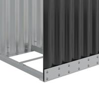 Haardhoutopslag 40x45x170 cm gegalvaniseerd staal antraciet - thumbnail