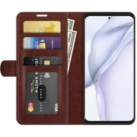 Casecentive Magnetische Leren Wallet case Huawei P50 bruin - thumbnail