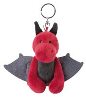 Nici sleutelhanger Eldor draak junior 10 cm polyester rood - thumbnail