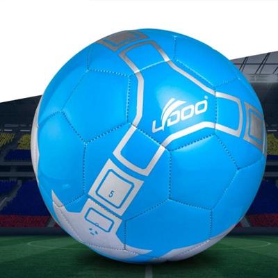21.5cm PU leer naaien Wearable Match voetbal (blauw)