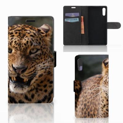 Sony Xperia XZ | Sony Xperia XZs | Telefoonhoesje | Met pasjeshouder | Luipaard