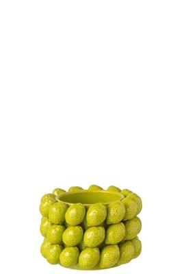 J-Line Bloempot Limoen Keramiek Groen Small