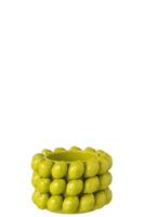 J-Line Bloempot Limoen Keramiek Groen Small - thumbnail