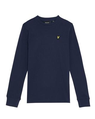 Lyle & Scott winter t-shirt jongens - navy blauw - longsleeve