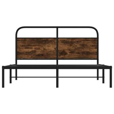 Bedframe zonder matras bewerkt hout gerookt eiken 120x190 cm