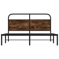 Bedframe zonder matras bewerkt hout gerookt eiken 120x190 cm - thumbnail