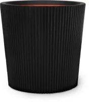 Capi nature groove nl conisch vaas 45x41 cm zwart - thumbnail