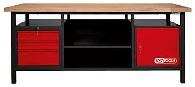 KS Tools 8650201 XXL-werkbank met 3 laden en 1 deur (b x h x d) 2000 x 840 x 680 mm KS Tools 8650201 XXL-werkbank met 3 laden en 1 deur (b x h x d) 2000 x 840 x 680 mm
