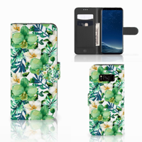 Samsung Galaxy S8 Hoesje Orchidee Groen - thumbnail