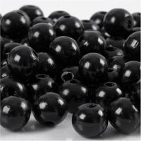 Creativ Company Houten kralen, d 12 mm, gatgrootte 3 mm, ca. 40 stuk, zwart, 22 gr/ 1 doos - thumbnail