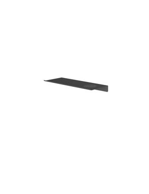 Hotbath &MORE Planchet - 30cm - inclusief bevestigings rails - 1 uitsparing - voor zeepdispenser of beker - Geborsteld zwart PVD SH030HMBP