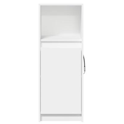 Dressoir met LED 38x34x100 cm bewerkt hout wit