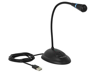 DeLOCK usb gooseneck microphone microfoon (zwart)