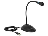 DeLOCK usb gooseneck microphone microfoon (zwart) - thumbnail