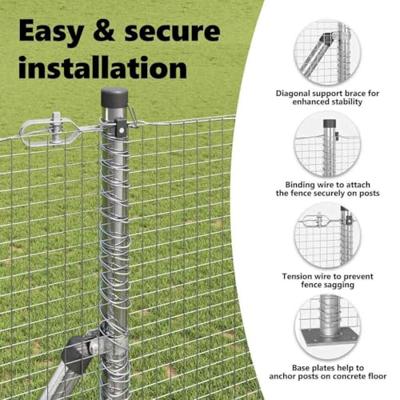 VidaXL Afrasteringspaal zilver 25 x 1 m (19 x 19 mm gaas) staal VidaXL Afrasteringspaal zilver 25 x 1 m (19 x 19 mm gaas) staal