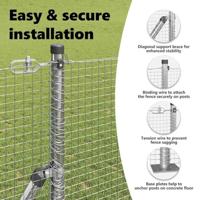 VidaXL Afrasteringspaal zilver 25 x 1 m (19 x 19 mm gaas) staal - thumbnail