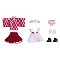 Original Character Parts for Nendoroid Doll Figures Outfit Set Japanese-Style Maid Pink - thumbnail