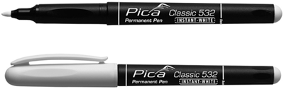 Pica 532/52 permanent pen | 1-2mm | rond | wit | 10 stuks - pi53252 Pica 532/52 permanent pen | 1-2mm | rond | wit | 10 stuks - pi53252