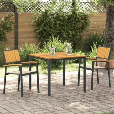 Tuinstoel 2 pcs Bruin 56 x 57 x 87cm Massief acaciahout