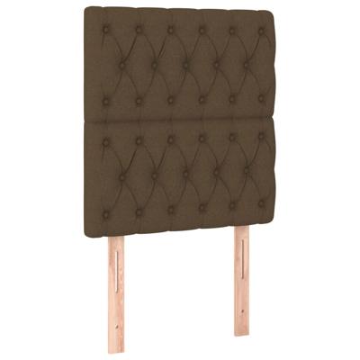 Boxspring met matras en LED stof donkerbruin 120x200 cm - thumbnail