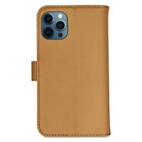 Høyde - Vegan lederen bookcase hoes - 100% Biologisch Afbreekbaar - iPhone 12 / 12 Pro - Cognac - thumbnail