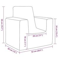 Kinderbank met sterren zacht pluche lichtgrijs - thumbnail