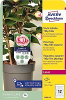 Avery-Zweckform T3005-10 Insteekbare labels 100 x 20 mm Polyester Wit 120 stuk(s) Niet hechtend Laser (kleur), Laser (zwart/wit) - thumbnail
