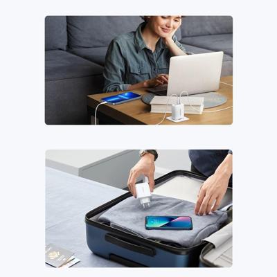 Ugreen CD275 Netlader met kabel 2× USB Type-C / USB 65W Wit