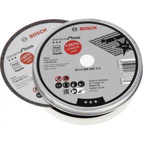 Bosch Accessories Rapido 2608603255 Doorslijpschijf recht 125 mm 10 stuk(s) RVS, Metaal