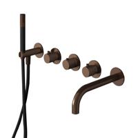 Badthermostaat Hotbath Cobber Inbouw Met Uitloop 2 Stopkranen Verouderd Messing (excl. inbouwdeel) Living Colours - thumbnail