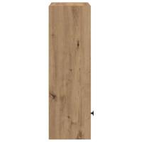 Boekenkast 31x24x77 cm bewerkt hout artisanaal eikenkleurig - thumbnail