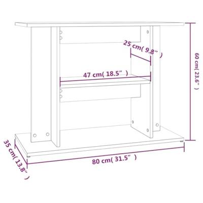 Aquariumstandaard 80x35x60 cm bewerkt hout sonoma eikenkleurig