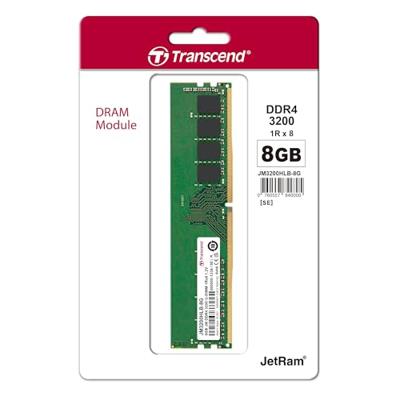 Transcend jm3200hlb-8g jetram, 8gb, u-dimm, ddr4 3200mhz, 1rx8 1gx8, cl22, 1.2v