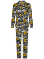 Duurzame doorknooppyjama okergele bloemen - thumbnail