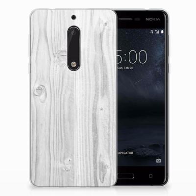 Nokia 5 Bumper Hoesje White Wood Nokia 5 Bumper Hoesje White Wood