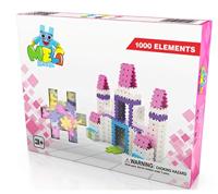 Meli basic roze bouwblokken, 1000dlg. - thumbnail