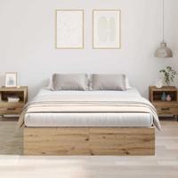 Bedframe met opslag artisanaal eikenkleurig 200 x 150 x 31.5 cm - thumbnail