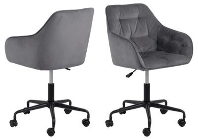 Bendt Bureaustoel 'Loren' Velvet, kleur Dark Grey Bendt Bureaustoel 'Loren' Velvet, kleur Dark Grey