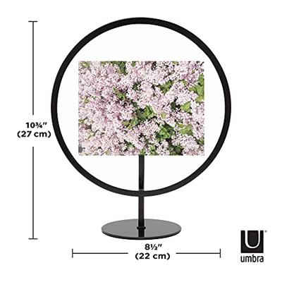 Umbra Infinity fotolijst 22x27x10cm staand - voor foto&apos;s 10x15cm - rond - Iron zwart 1012271-040