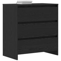 Dressoir 70x41x75 cm bewerkt hout zwart eikenkleur - thumbnail