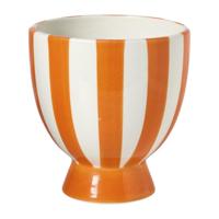 Bloempot keramiek - oranje - ø14.5 cm - thumbnail