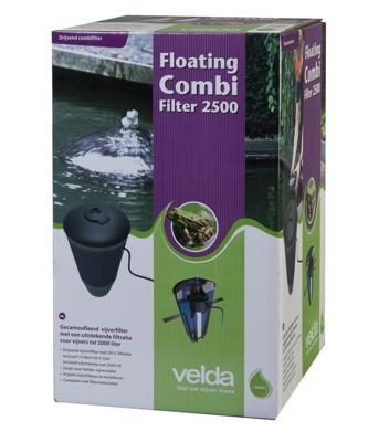 Velda Floating Combi Filter 2500 - Helder Vijverwater tot 5000L met UV-C en Filterschuim - thumbnail