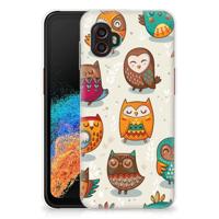Samsung Galaxy Xcover 6 Pro | TPU Hoesje | Vrolijke Uilen - thumbnail