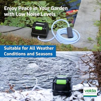 Velda Silenta Outdoor 4800 Air Pump - 65W, 25,000L Pond Aeration Pro Set with 2 XXL Air Stones