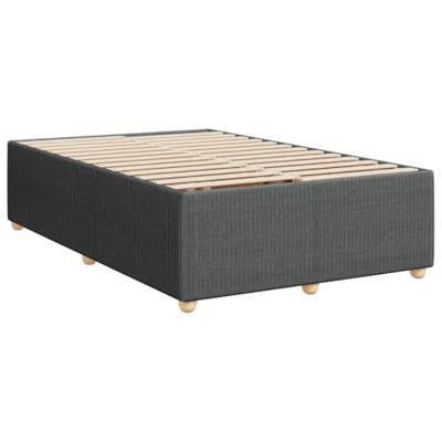 Boxspring met matras stof donkergrijs 120x190 cm