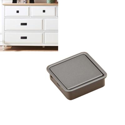 Eenvoudige garderobe slotted scrub handvat verborgen verzonken lade onzichtbare handvat enkel gat (grijs)