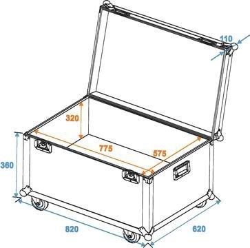 Omnitronic R-7 Flightcase (l x b x h) 620 x 820 x 465 mm