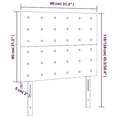 Hoofdborden 2 st 80x5x78/88 cm stof crmekleurig - thumbnail